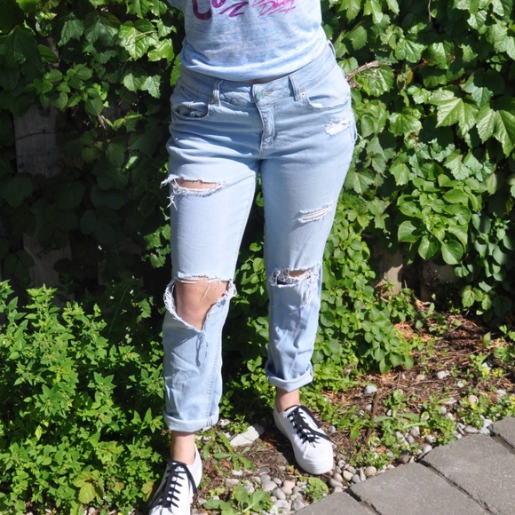 Garage Ripped Blue Jeans - Picture 4 of 4